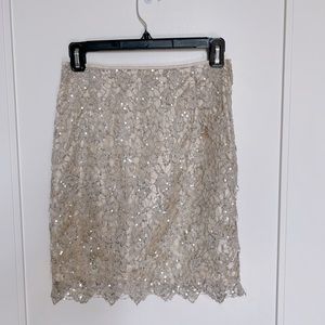 Miniskirt, gold and silver, H&M, Size 0.